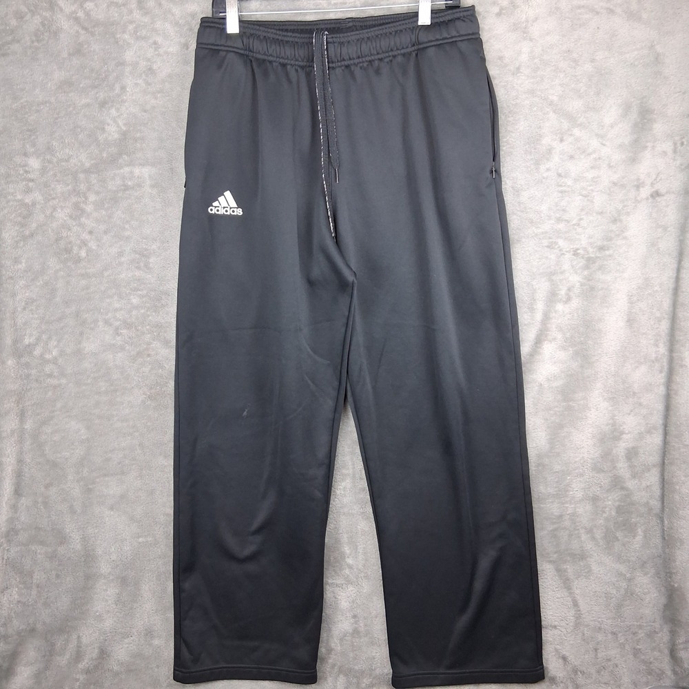 Adidas Clinawarm Track Pants Mens Medium Black Baggy Wide Leg M34653